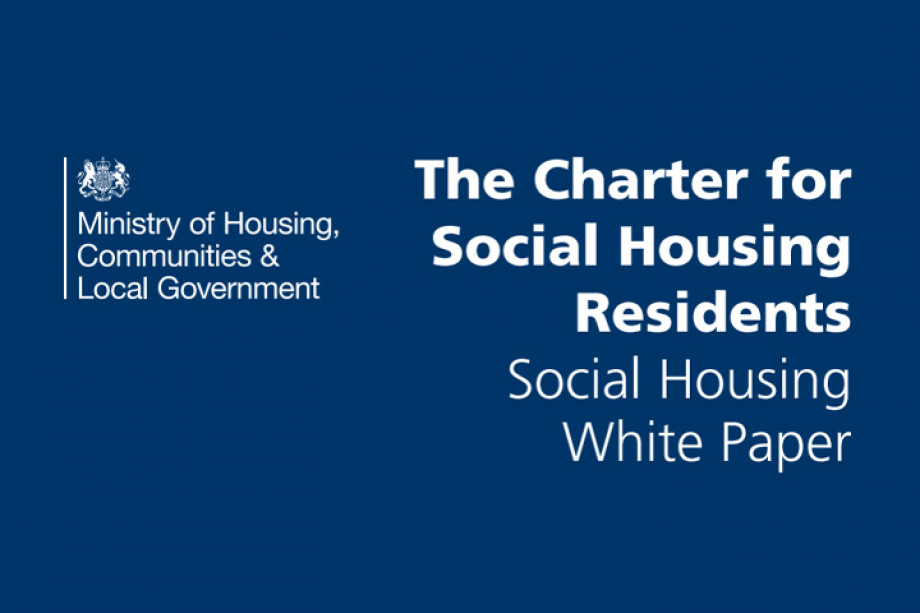 Graphic which reads 'The Charter for Social Housing Residents Social Housing White Paper'