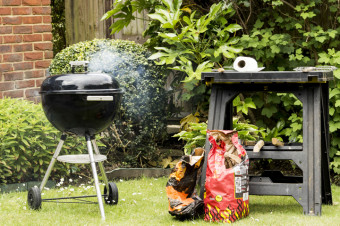 Photo of a barbeque in a garden